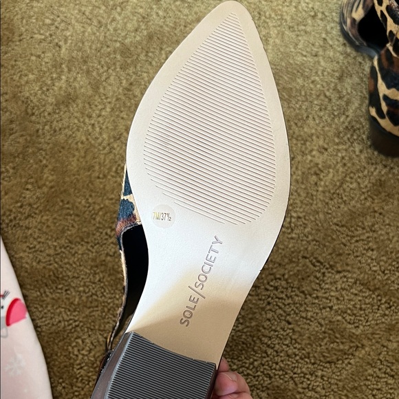 Sole Society Animal Print Ankle Booties - Picture 5 of 6